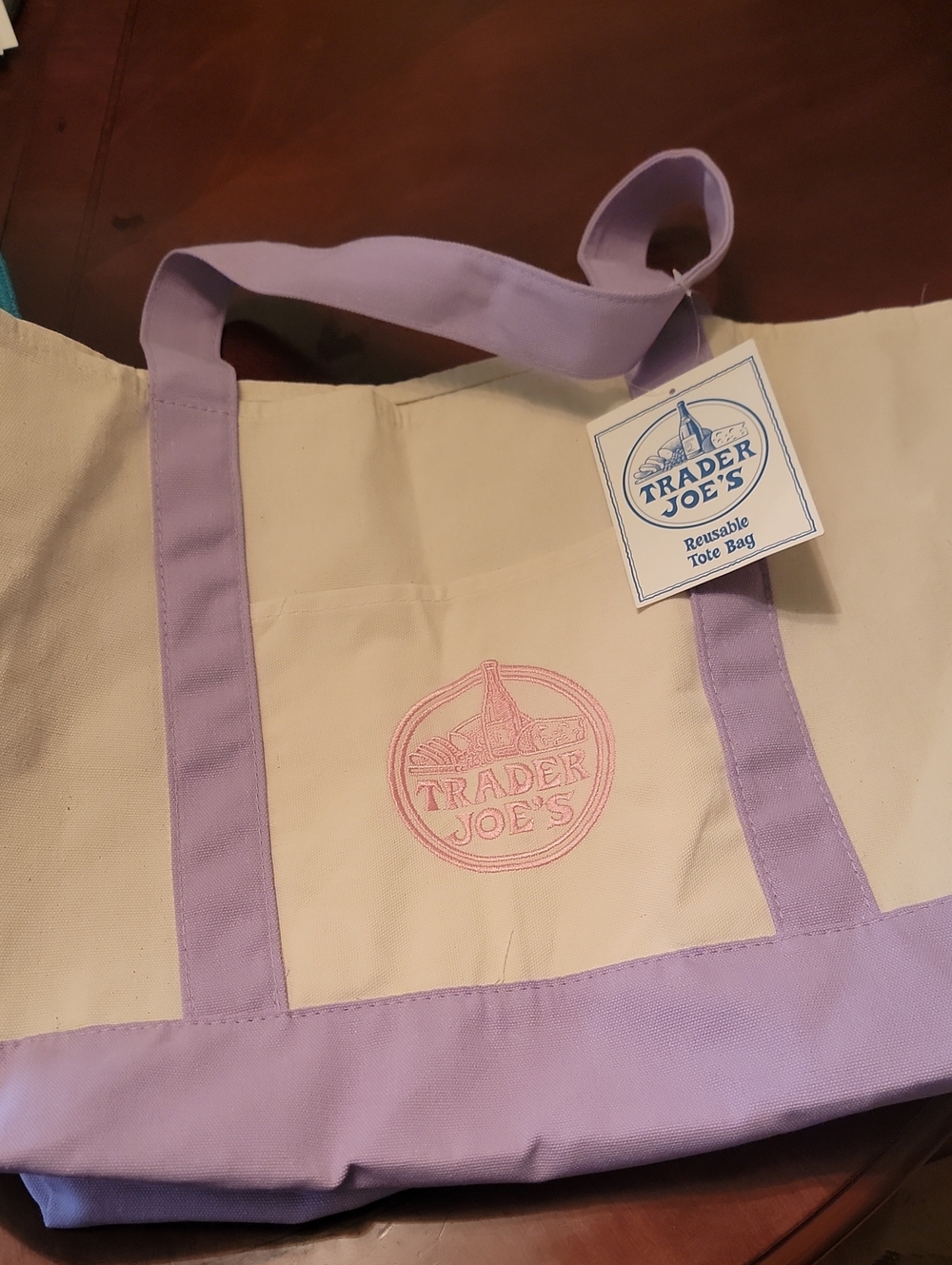 Lavender & Cream Reusable Tote Bag